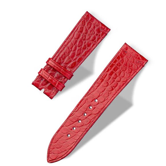 Alligator Leather Watch Strap – Luxury Statement - Imperial Red main image 5